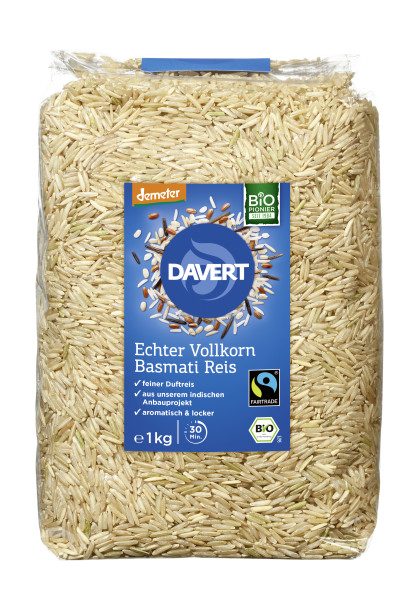 demeter Echter Basmati Reis Vollkornreis Fairtrade 1kg