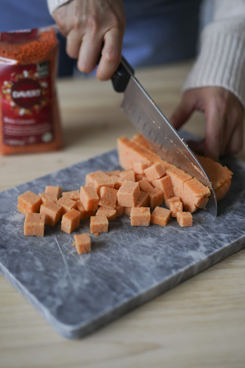 Rote Linsen Tofu