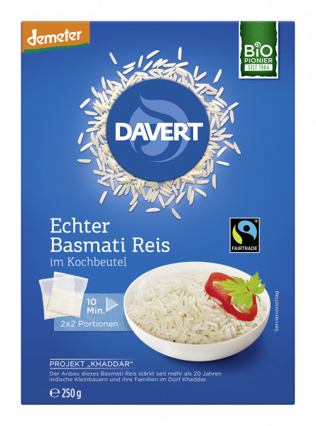 demeter Echter Basmati Reis im Kochbeutel Fairtrade 250g