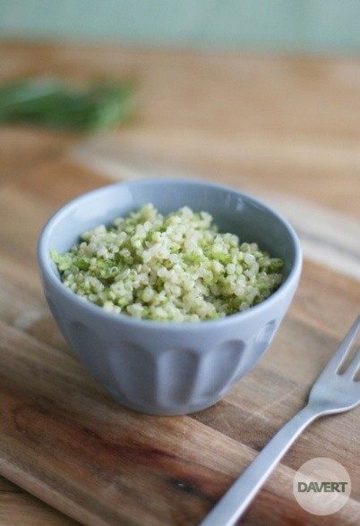 Weißer Quinoa mit Brokkoli & Gremolata