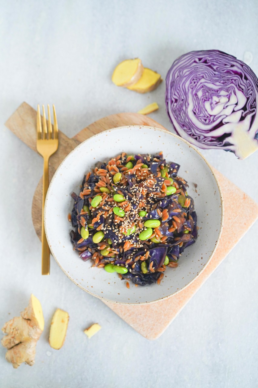 Fancy Wok mit Rote Linsen Reis