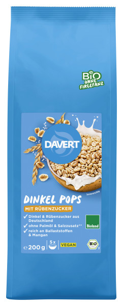 Dinkel Pops mit Rübenzucker Bioland 200g
